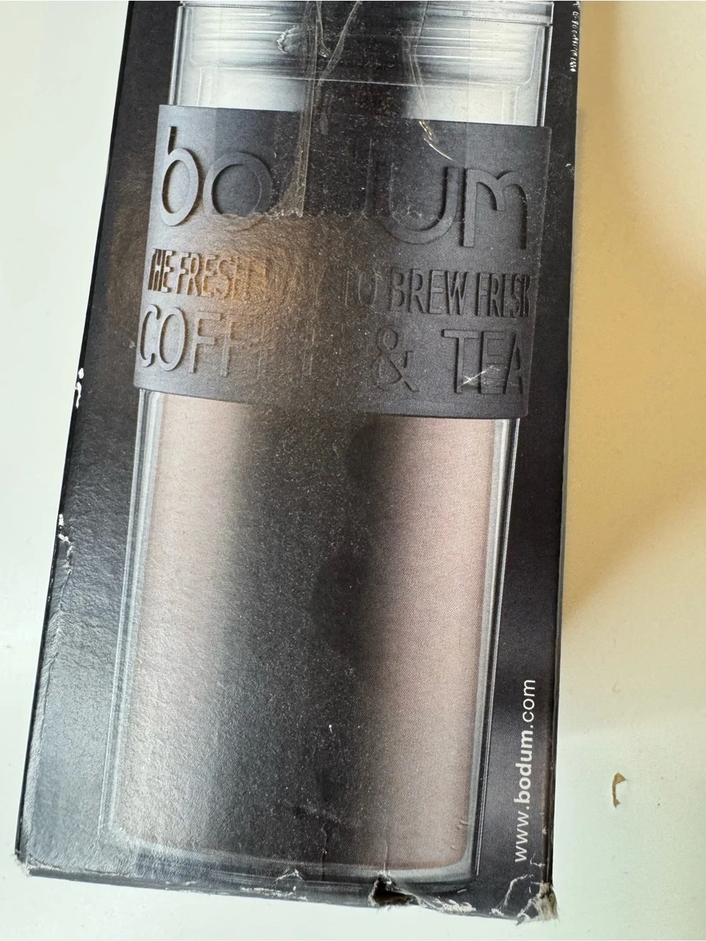 Bodum Travel Press Coffee Mug 15 oz Double Wall French Press Travel Mug